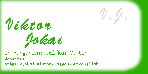 viktor jokai business card